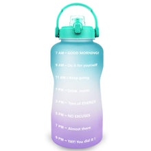 Load image into Gallery viewer, BuildLife 2L 3.8L Tritan Gallon Water Bottle Flip-Flop Motivational with Time Marker BPA Free Large Capacity Leakproof No Straw
