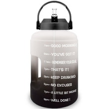 Load image into Gallery viewer, QuiFit 2.5L 3.78L Wide Mouth Gallon Motivational Water Bottle With Straw BPA Free Sport Fitness Tourism GYM Travel Times Jug
