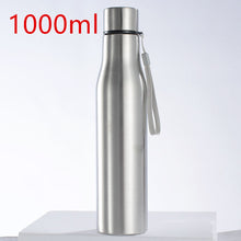 Load image into Gallery viewer, 500ml/1000ml Stainless Steel Water Bottle with Handle Portable Hot Cold Water Bottle for Cycling Sports Travel

