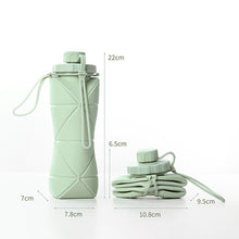 Load image into Gallery viewer, 600ml Folding Silicone Water Bottle Sports Water Bottle Outdoor Travel Portable Water Cup Running Riding Camping Hiking Kettle

