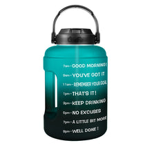 Load image into Gallery viewer, QuiFit 2.5L 3.78L Wide Mouth Gallon Motivational Water Bottle With Straw BPA Free Sport Fitness Tourism GYM Travel Times Jug
