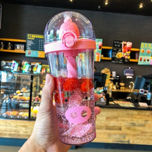 Load image into Gallery viewer, New Hot Creative Plastic Straw Water Bottle Cute Animal Drinking Cup Portable Large Capacity For Student Adult Kids Mixing Cups
