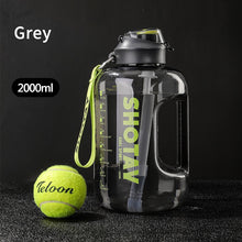 Load image into Gallery viewer, 2 Liter Water Bottle with Straw Large Portable Travel Bottles For Training Sport Fitness Cup with Time Scale BPA Free
