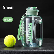 Load image into Gallery viewer, 2 Liter Water Bottle with Straw Large Portable Travel Bottles For Training Sport Fitness Cup with Time Scale BPA Free
