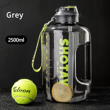 Load image into Gallery viewer, 2 Liter Water Bottle with Straw Large Portable Travel Bottles For Training Sport Fitness Cup with Time Scale BPA Free
