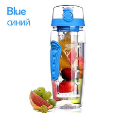 Load image into Gallery viewer, 1000ml Water Fruit Bottle Bpa Free Plastic Sport Fruit Infuser Water Bottles with Infuser Juice Shaker Drink Bottle of Water
