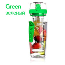 Load image into Gallery viewer, 1000ml Water Fruit Bottle Bpa Free Plastic Sport Fruit Infuser Water Bottles with Infuser Juice Shaker Drink Bottle of Water
